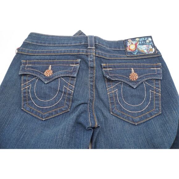 RARE True Religion World Tour Becky Swarovski PINK Crystal buttons. Size 28 - Picture 13 of 13